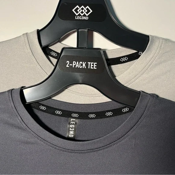 LEG3ND Super Soft Light Weight Stretch Moisture Wicking ShortSleeve Tees 2pc set - Picture 3 of 11